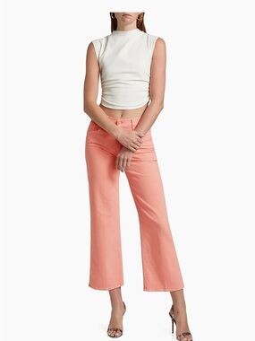 NWT MOTHER THE MID RISE MAVEN ANKLE | Long Time No See | Pink Coral Peach Jeans